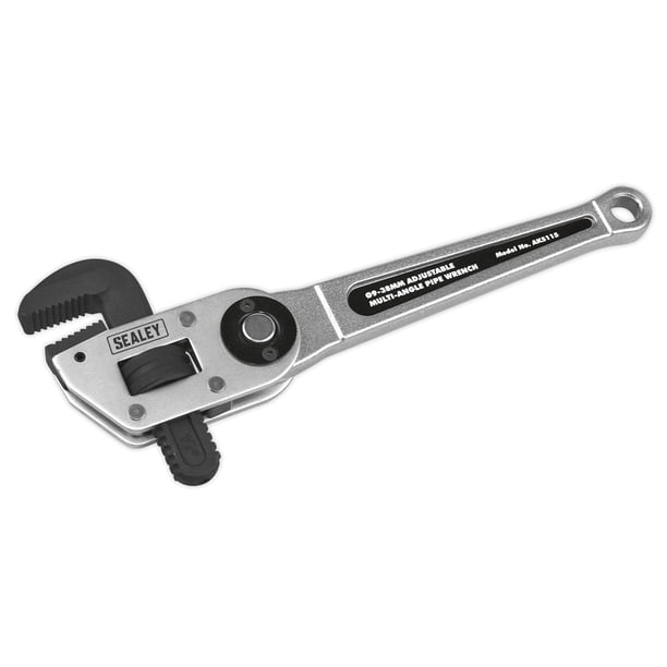 Angled Pipe Wrench - S-Pattern 3cm For Tight Spaces, Offset Teeth Design 2 thumbnail image