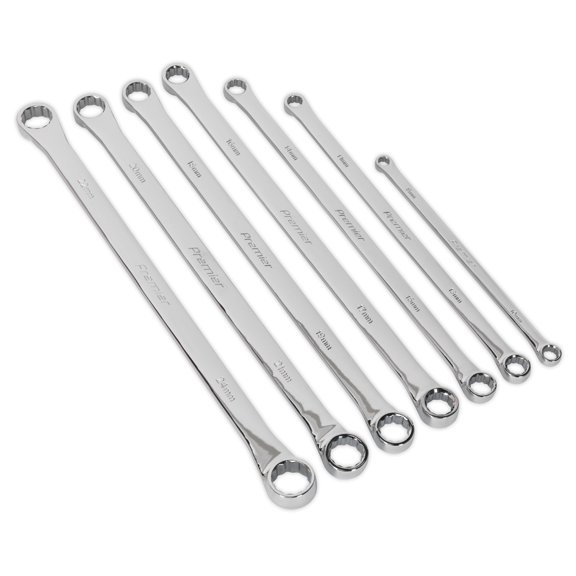 Sealey Ak6311 Double End Ring Spanner Set 6Pc Extra-Long Metric