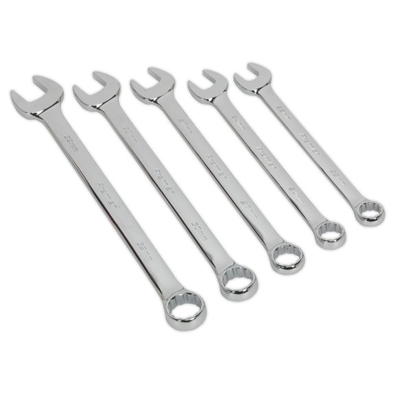 Sealey Ak6329 Combination Spanner Set 5Pc Jumbo Metric