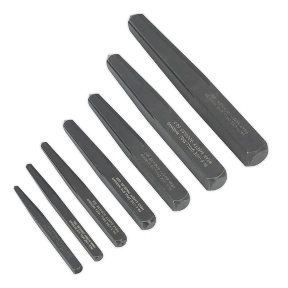 Sealey Ak720 Screw Extractor Set 7Pc Square Type