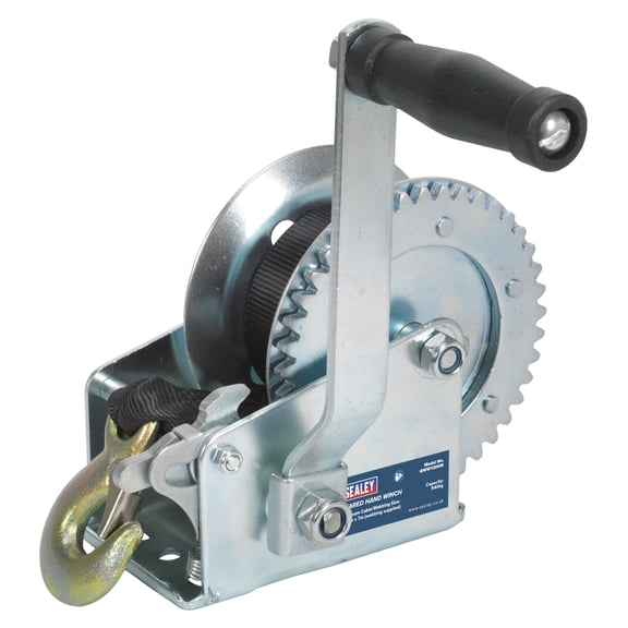 Sealey Gww1200M Geared Hand Winch 540Kg Capacity With Webbing Strap