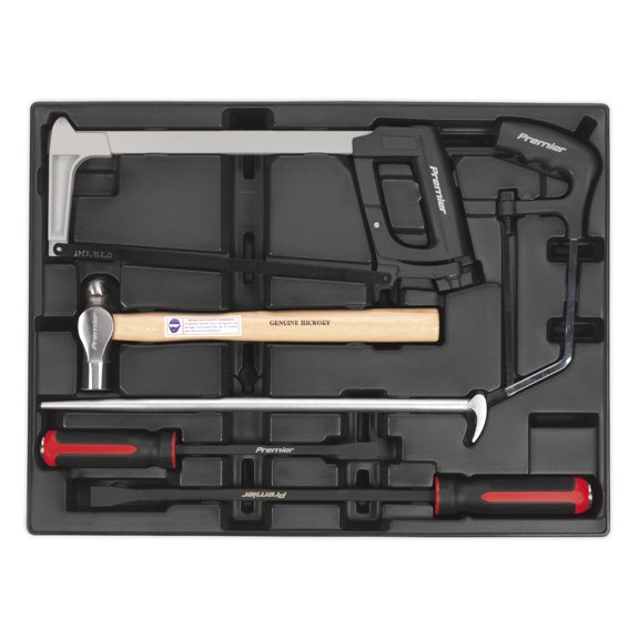 Sealey Tbt30 Tool Tray With Prybar Hammer And Hacksaw Set 6Pc