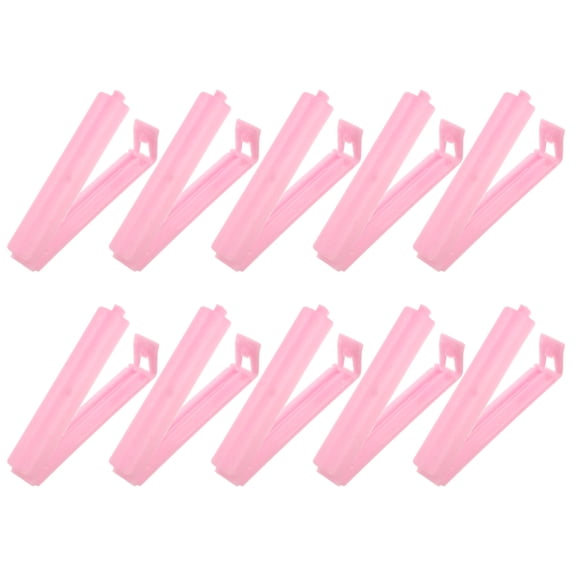 Sealing Clips 3.5 Inch, 10 Pack Reusable Plastic Bag Clamp Sealer for Food Storage, Pink