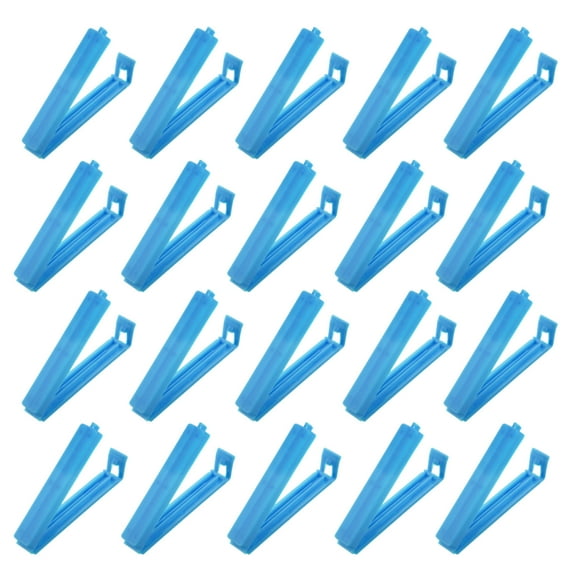 Sealing Clips 3.5 Inch, 20 Pack Reusable Plastic Bag Clamp Sealer for Food Storage, Blue