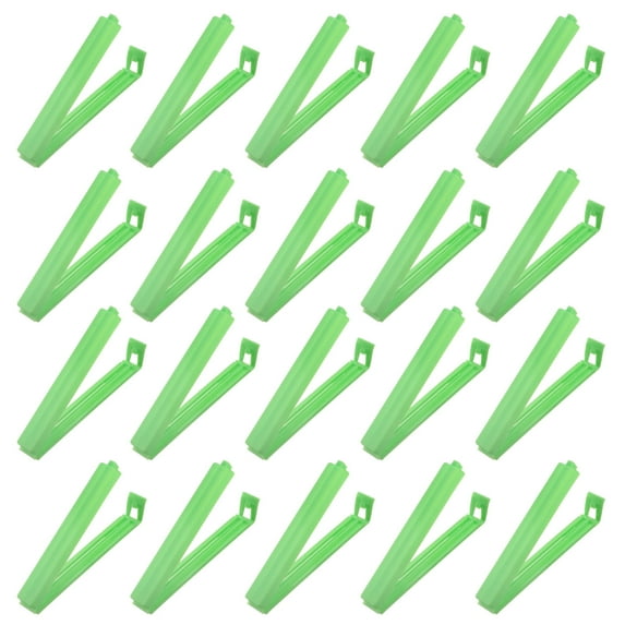 Sealing Clips 4.3 Inch, 20 Pack Reusable Plastic Bag Clamp Sealer for Food Storage, Green