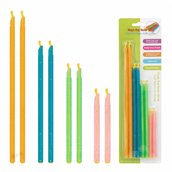Sealing Clips 8 PCS Reusable Bag Chip Clips Sealer, Chip Bag Sealer Sealing Clips Sticks