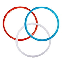 Sealing Rings for Instant Pot Accessories of 6 Qt Models - Red, Blue and Clear, Sweet and Savory Edition - 3 Pack BPA-Free Food-grade Replacement Silicone Seal Gaskets for Instpot 6 Quart