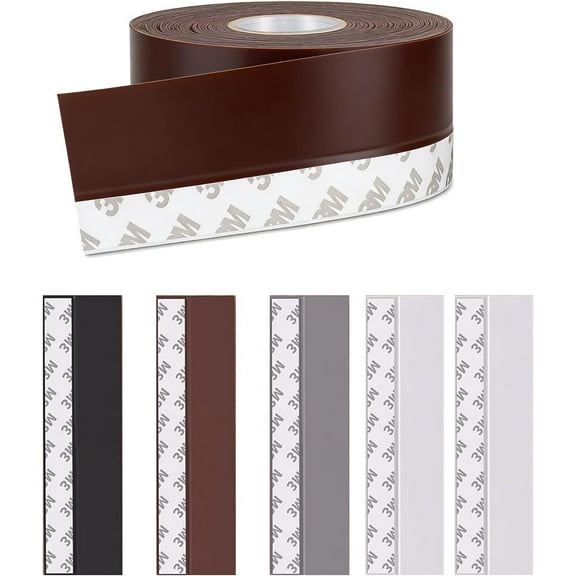 Sealing Tape for Door Draft Stopper Adhesive Tape,Weather Stripping Door Seal Strip, 5m/16ft Weather Stripping,Door Seal Strip for Gaps of House, Glass Shower, Window and Door (Brown, 35mm)Z