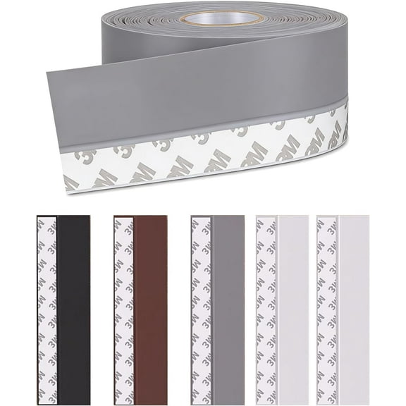 Sealing Tape for Door Draft Stopper Adhesive Tape,Weather Stripping Door Seal Strip, 5m/16ft Weather Stripping,Door Seal Strip for Gaps of House, Glass Shower, Window and Door (Gray, 35mm)Z