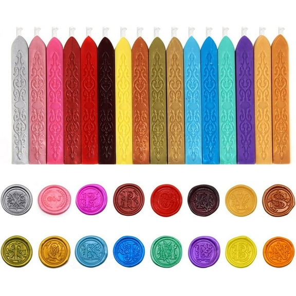 Sealing Wax Sticks – 16-Color Set for Envelopes, Invitations & Crafts, Strong Adhesion, High Hardness Formula, Easy Melt, Perfect for Wedding Cards, Scrapbooking & DIY Projects