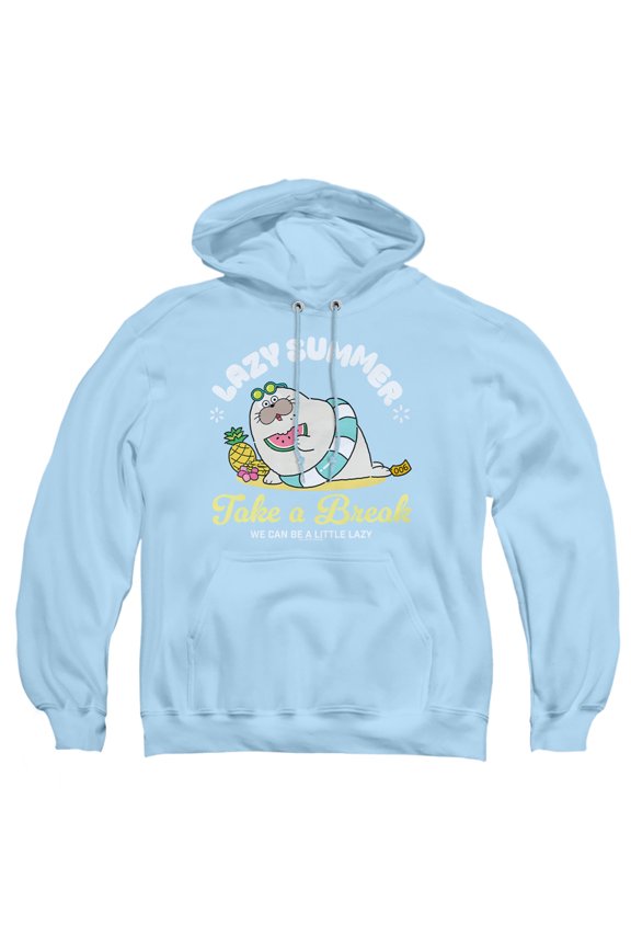 Take a Break Adult Pull-Over Hoodie, Light Blue, 2X-Large