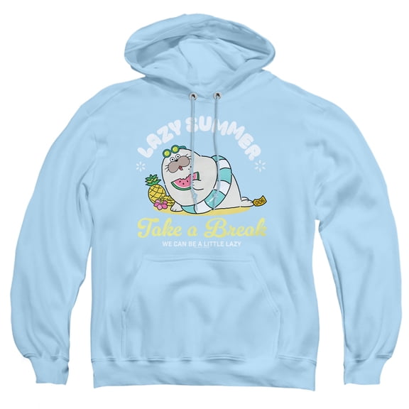 Sealook Take a Break Adult Pull-Over Hoodie, Light Blue, Small