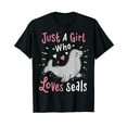 thumbnail image 1 of Seals Just a Girl Who Loves Seals Gift T-Shirt, 1 of 5