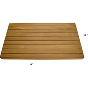 Sealux 18" X 13" Wall-Mount Folding Shower Bench In Teak Board