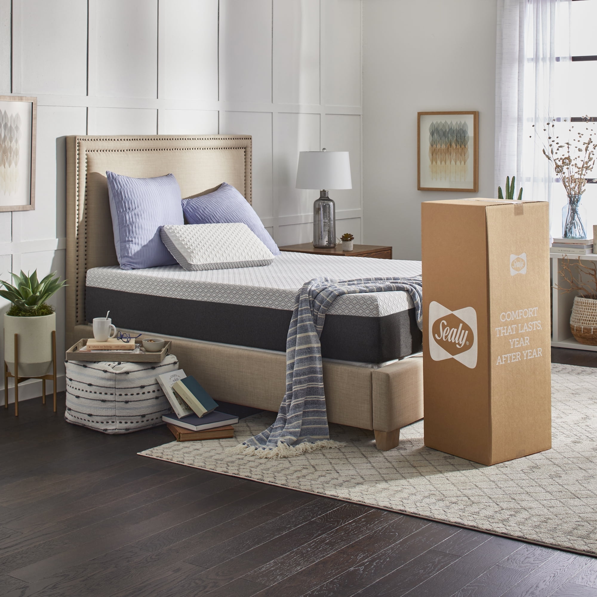 Sealy 12" Queen Hybrid Mattress with Cool & Clean Gel Memory Foam