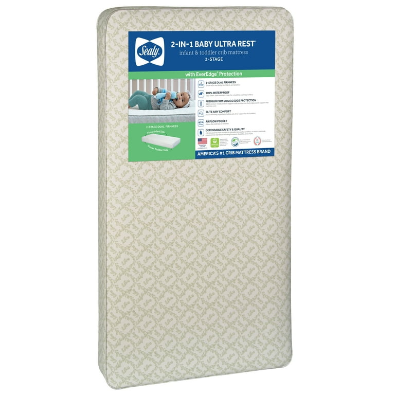 Sealy 2 in 1 natural rest crib store mattress