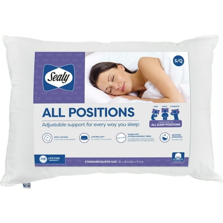 Sealy All Positions Pillow, Jumbo