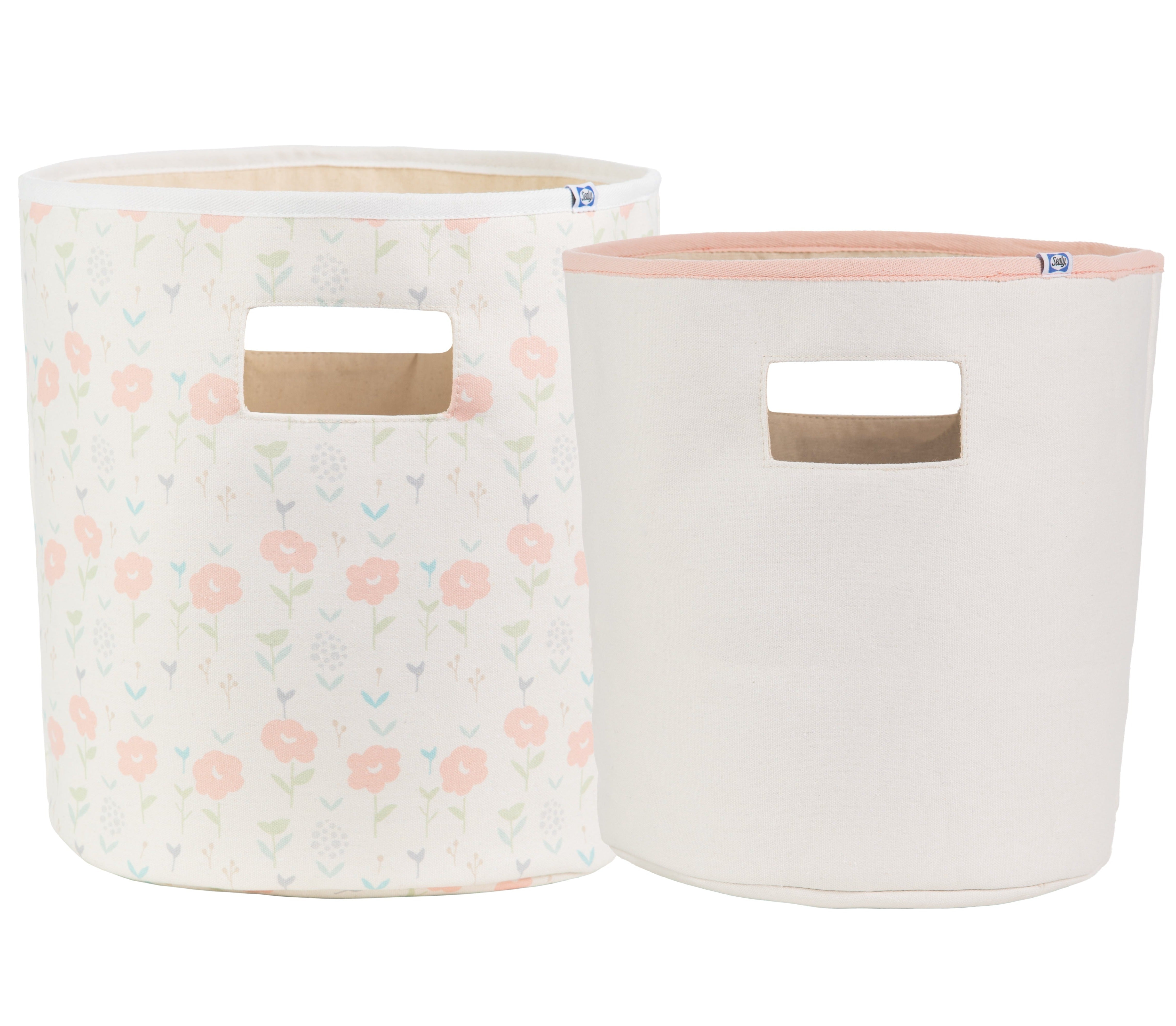 Sealy Baby Soft Storage - Coral and Blossoms (2 Pack) Pink