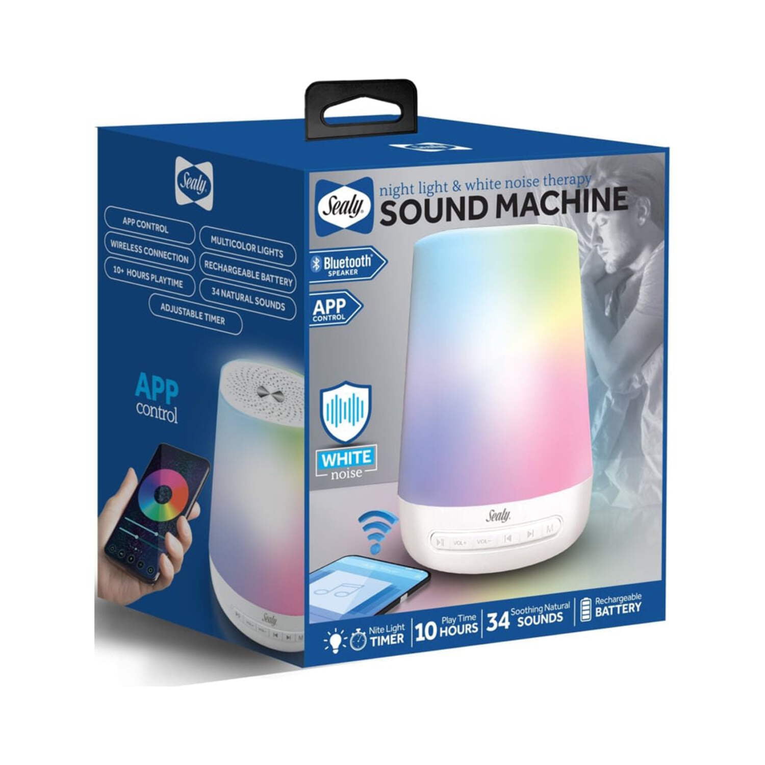 Sealy Bluetooth LED Sleep Speaker with App Support and 10 Hrs Play Time