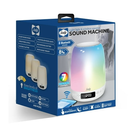 Sealy - Night Light and Wireless Speaker Sound Machine - White