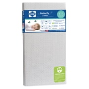 Sealy Butterfly Premium Firm Foam Crib Mattress and Toddler Mattress, Hospital-Grade Cover