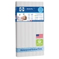 thumbnail image 1 of Sealy Butterfly Extra Firm Foam Baby Crib & Toddler Mattress with Waterproof Zip Cover, White, 1 of 17