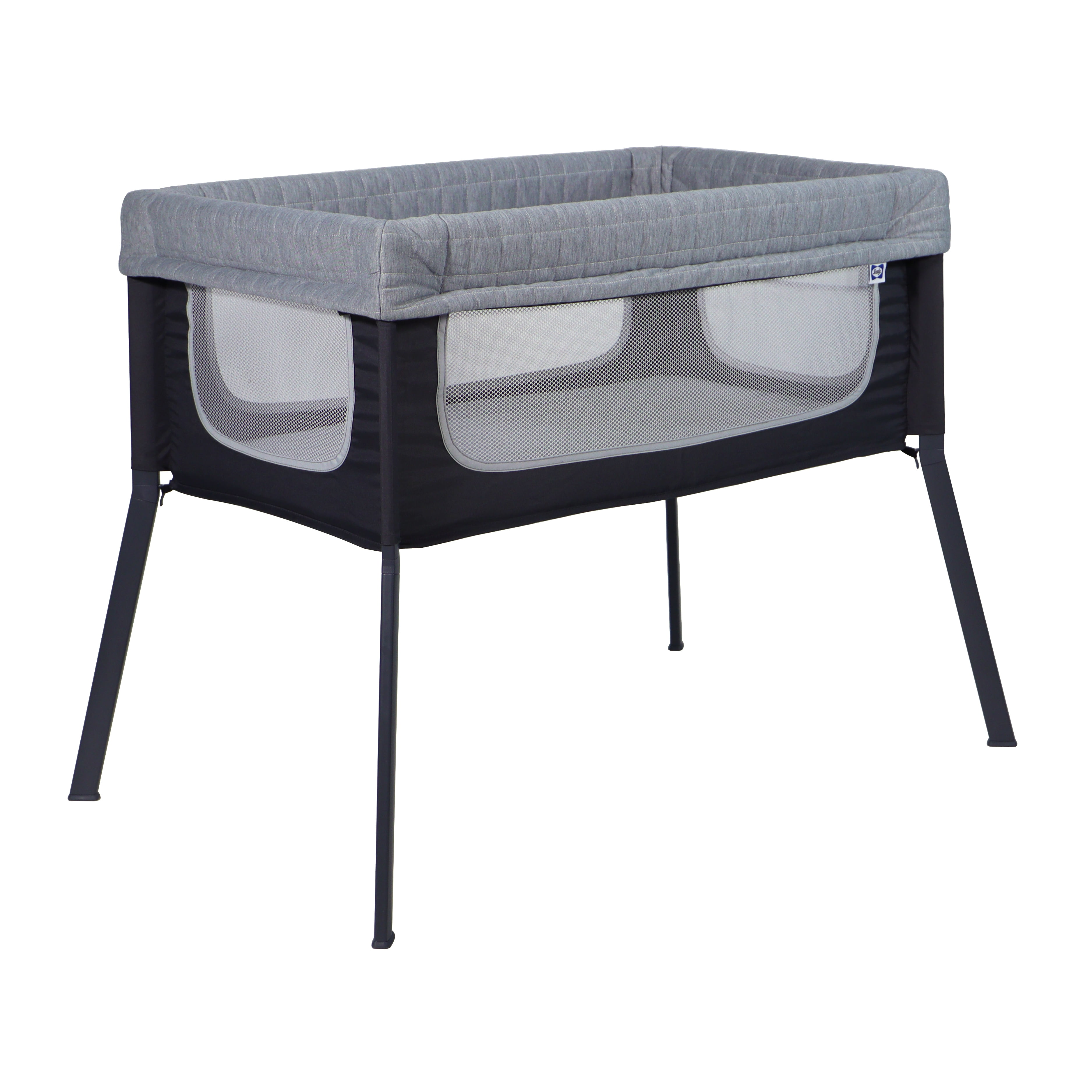 Gray Lightweight Breathable Polyester Baby Bassinet