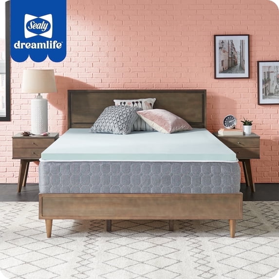 Sealy Dreamlife 2" Gel Memory Foam Mattress Topper, Twin, Adult