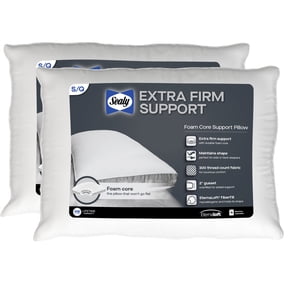 Sealy Extra Firm Support Foam Core Bed Pillow Standard/Queen- 2 Pack Machine Washable
