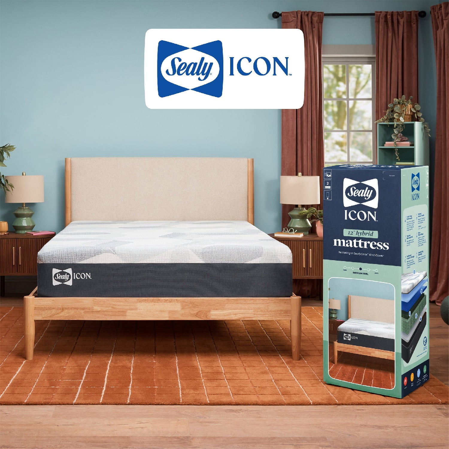 Sealy Icon 12" Medium Hybrid Mattress, Queen