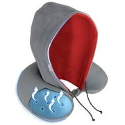 Sealy Gel Infused Memory Foam Travel Pillow, Gray and Red