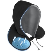 Sealy Infused-Gel Hooded Memory Foam Travel Pillow, Black