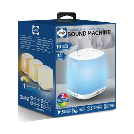 Sealy Multicolor LED Sleep Speaker & White Noise Therapy Sound Machine (SN-100)