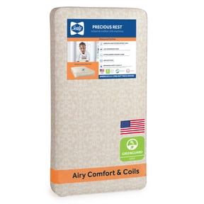 Sealy Precious Rest Extra Firm Baby Crib & Toddler Mattress, 120 Coil, Waterproof