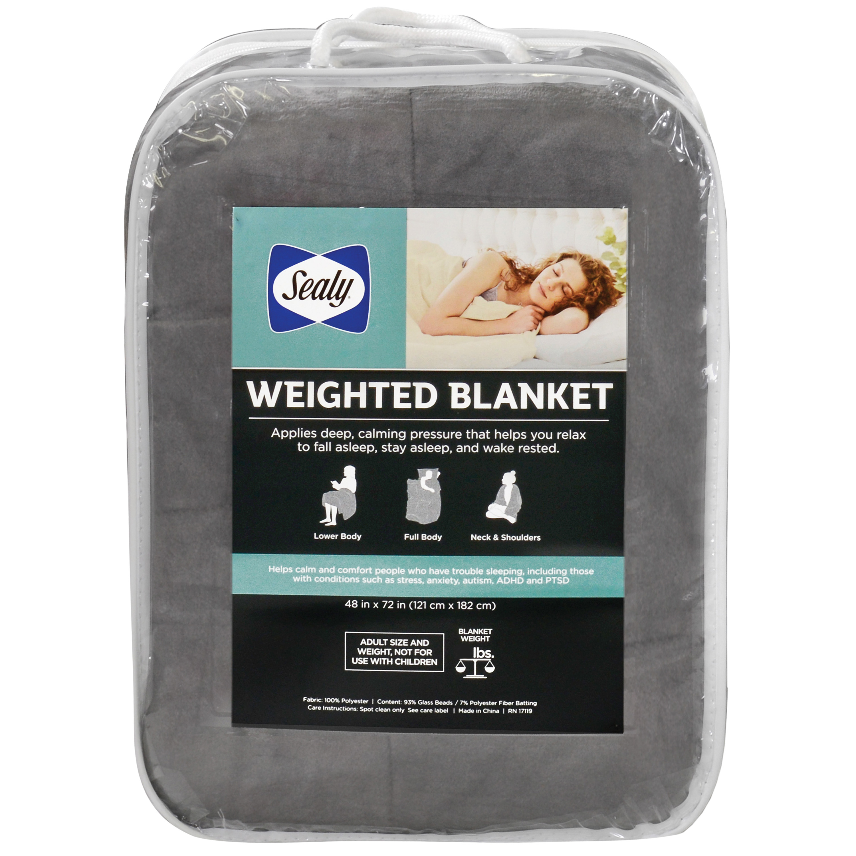 Sealy Quilted Plush Weighted Blanket