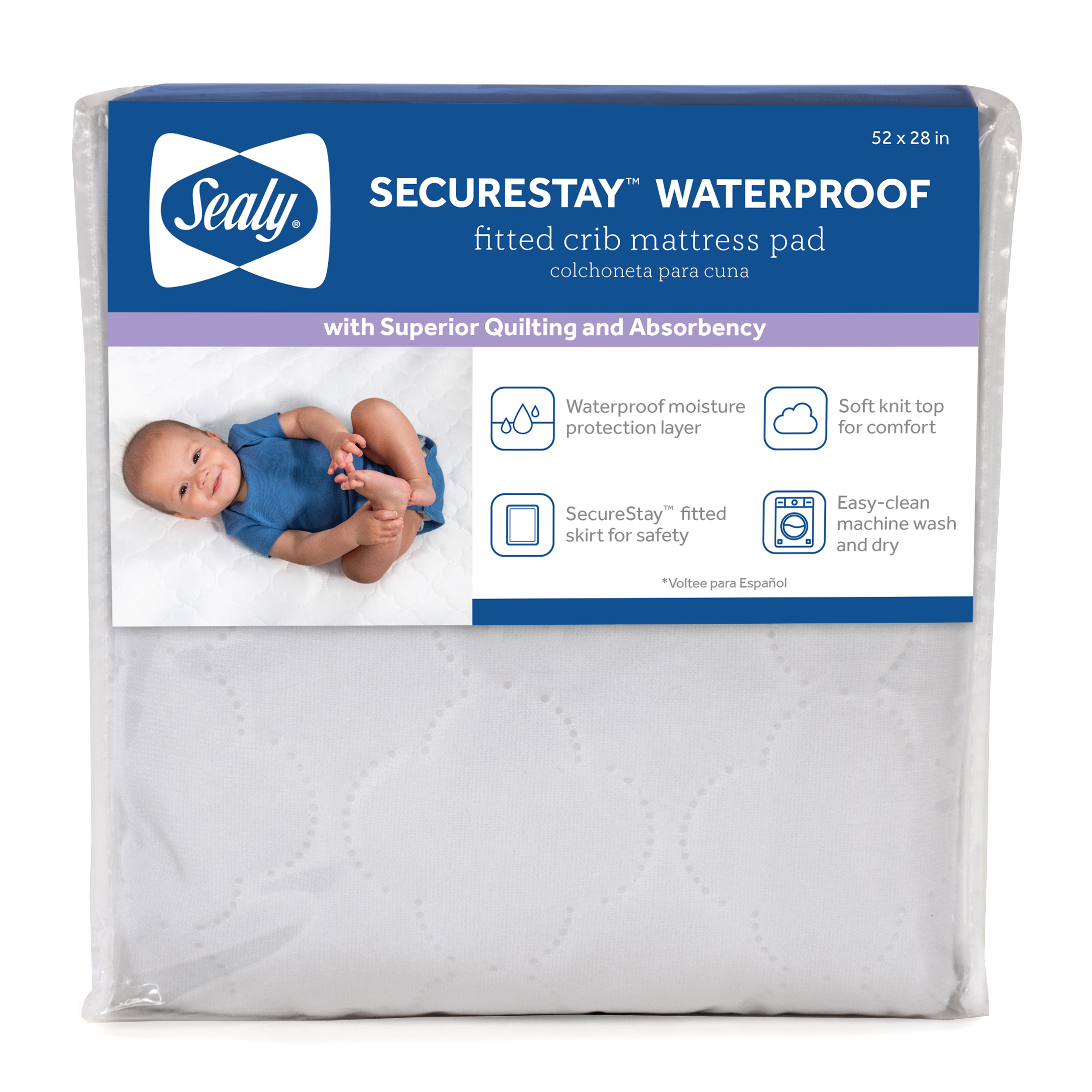 Serta Sertapedic Crib Mattress Liner Pads (Pack of 2) Extra