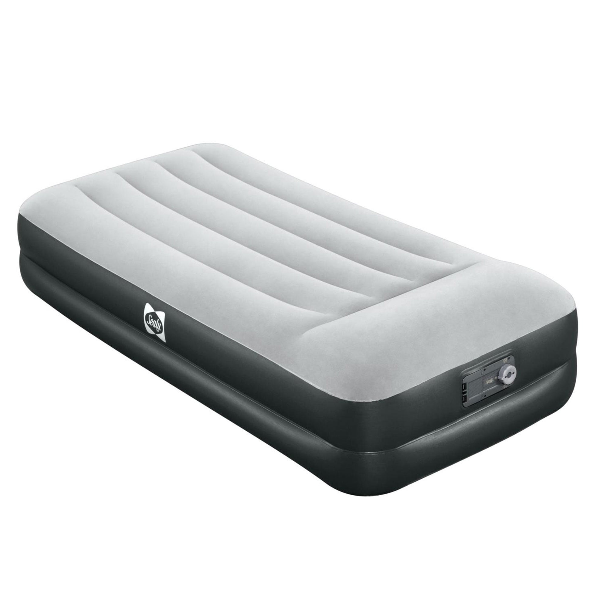 Sealy 94055E-BW Tritech 20 Inch Twin Air Mattress - Double High, Built-In  Pump, Gray - Indoor/Outdoor Use - Supports up to 330 lbs