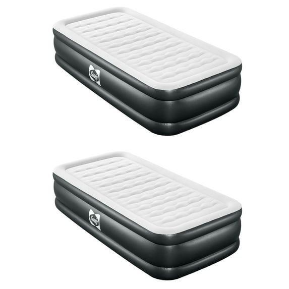 Sealy Tritech Twin 18" Air Mattress Bed 2 Person with Built-In AC Pump, 2 Pack