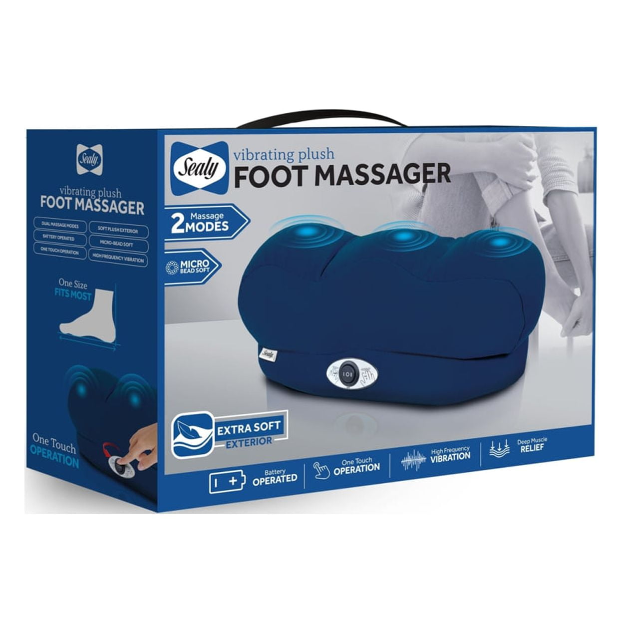 Sealy Vibrating Micro Bead Foot Massager Pillow Ma 140