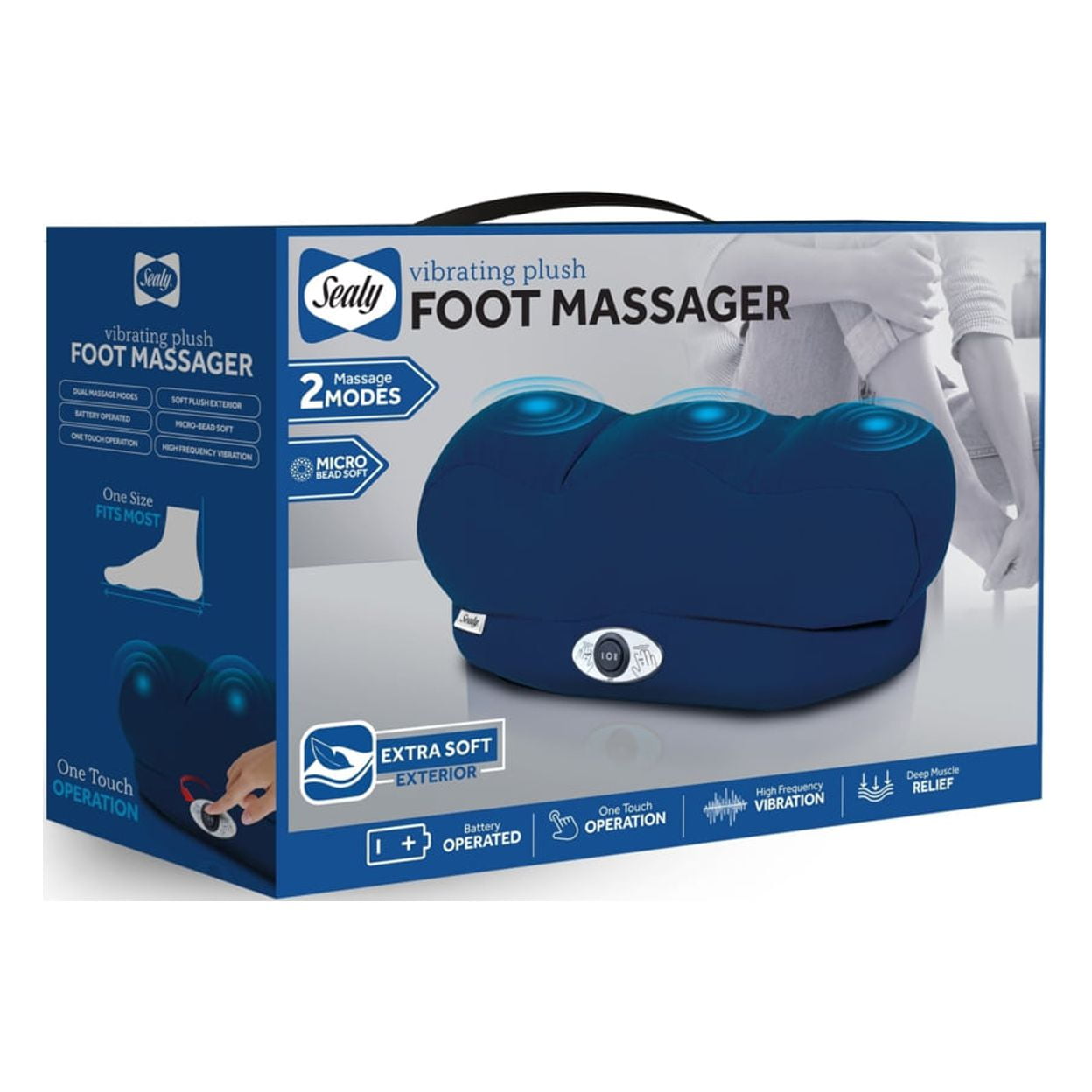 Sealy Vibrating MicroBead Foot Massager Pillow (MA140)