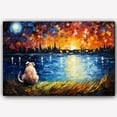 thumbnail image 1 of Sealyham Terrier Canvas Wall Art with Starry Night Van Gogh Painting Pictures Modern Abstract Landscape Artwork for Living Room Bedroom Dinning Décor, 1 of 4