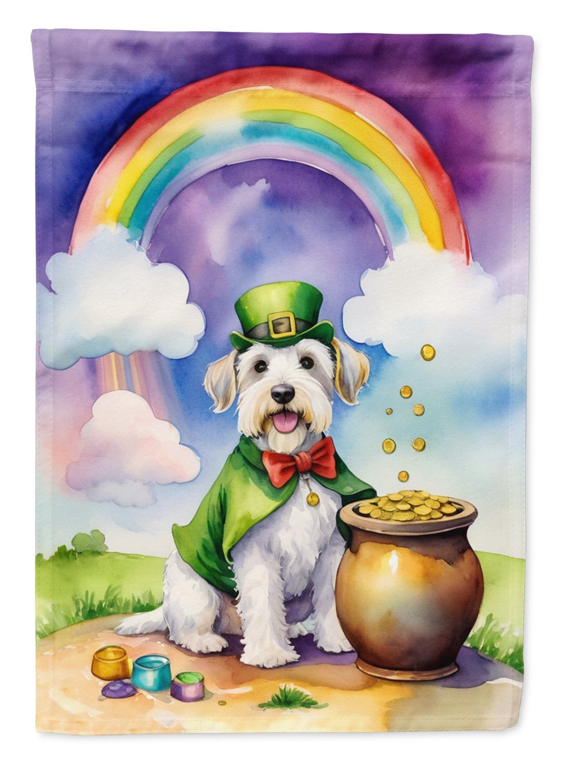 Sealyham Terrier St Patrick's Day Garden Flag 11.25 in x 15.5 in