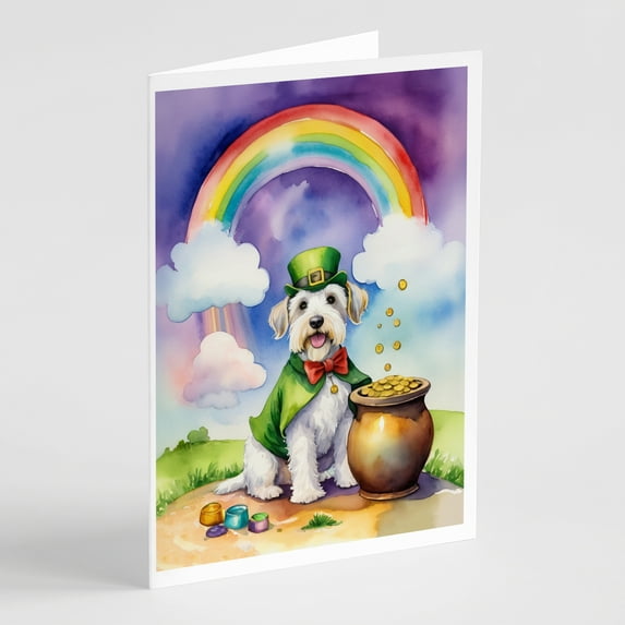 Sealyham Terrier St Patrick's Day Greeting Cards Pack of 8 7 in x 5 in