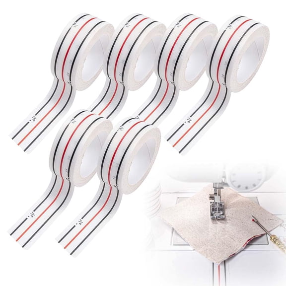 Seam Diagonal Seam Tapes, 2025 New Seam Tape, Multi-Purpose Sewing Tape for Quilting and Stitching, Durable Basting Tapes for Fabric Alignment, Portable for Sewing Machines 10 Yard (6pc)
