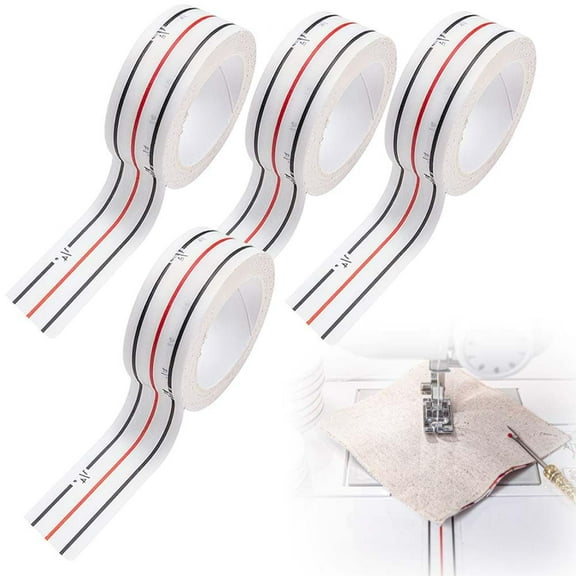 Seam Diagonal Seam Tapes, 2025 New Seam Tape, Multi-Purpose Sewing Tape for Quilting and Stitching, Durable Basting Tapes for Fabric Alignment, Portable for Sewing Machines 10 Yard (4pc)