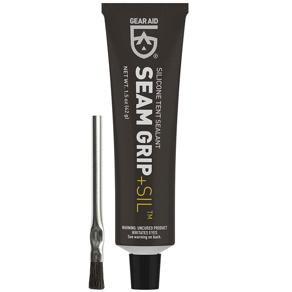 Seam Grip SIL Silicone Sealant for Silnylon Tents and Tarps, Clear, 1.5 oz
