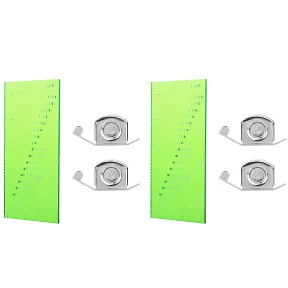 Seam Guide Ruler Set 6Pcs, 2 Magnetic Seam Guid and Seam Allowance Ruler,Seam Gauge for 1/8 to 2 Inch Straight Line Hems