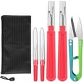 thumbnail image 1 of Seam Ripper, Sewing Stitch Ripper and Thread Remover Tool Kit, 2Big+2Small Thread Cutter and 1 Thread Snips (Red), 1 of 5