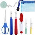 thumbnail image 1 of Seam Ripper and Thread Remover Kit, 2 Big and 2 Small Handy Stitch Rippers for Sewing Crafting Removing Threads, 2 Sewing Trimming Scissor Nipper Tool, 8PCS, 1 of 5