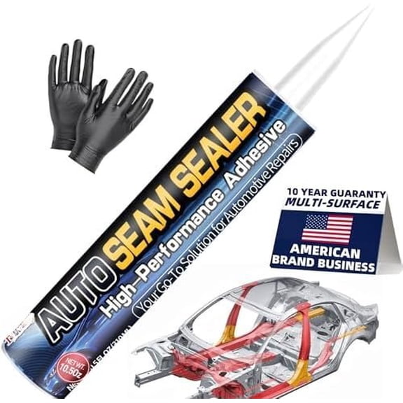 Seam Sealer Automotive-Professional Grade High Strength Adhesive for ,Marine,Auto Repair, Rust & Leak Prevention-Quick Paintable Sealant for Metal,Plastic,RV Roof Sealant White
